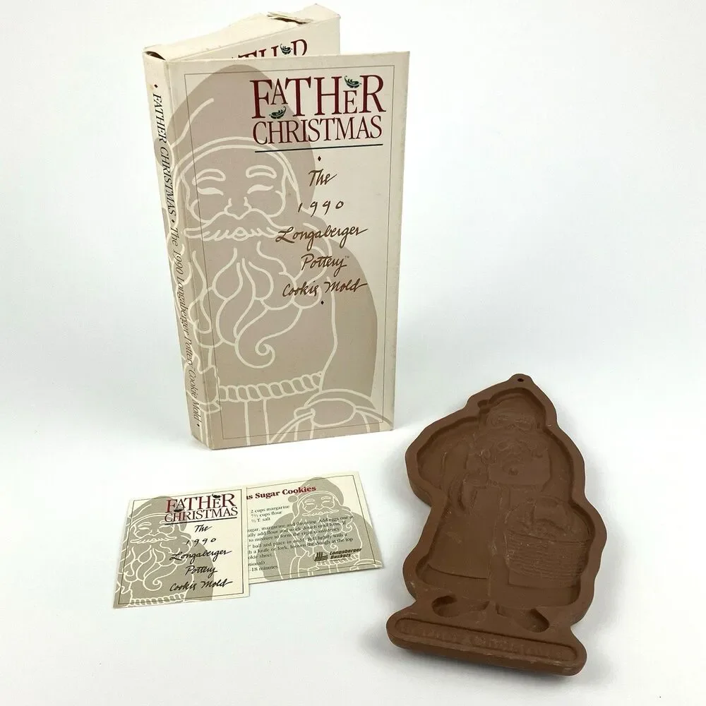 Longaberger Pottery Father Christmas Cookie Chocolate Mold | 9